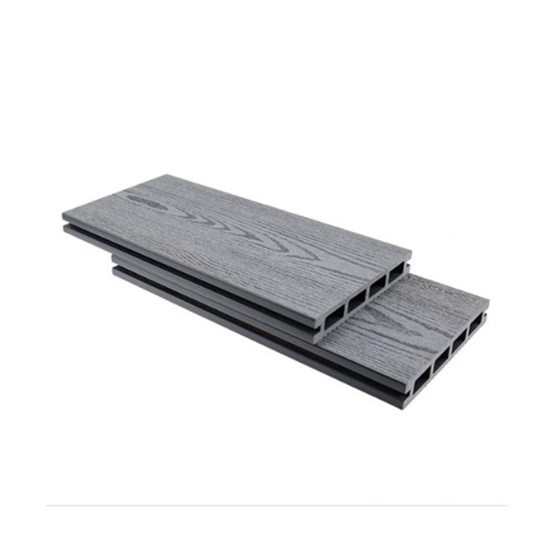 SRL-DEK 146*23mm Plăci pentru podele compozite, gri, cu finisaj cu granulație din lemn